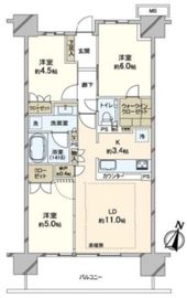 プレミスト志村三丁目 4階 間取り図