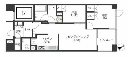 ファインレジデンス三田 4階 間取り図