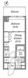 ラクレイス横濱関内 411 間取り図