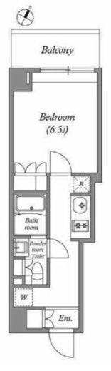 ラクレイス横濱関内 607 間取り図