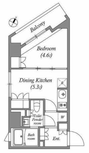 ラクレイス横濱関内 401 間取り図