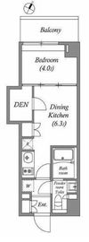 ラクレイス横濱関内 206 間取り図