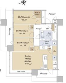 ブリリアタワーズ目黒 28階 間取り図