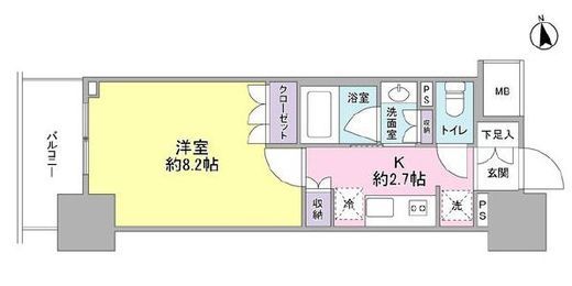 スタイリオ品川中延 1311 間取り図