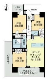 プレシス新宿御苑 6階 間取り図