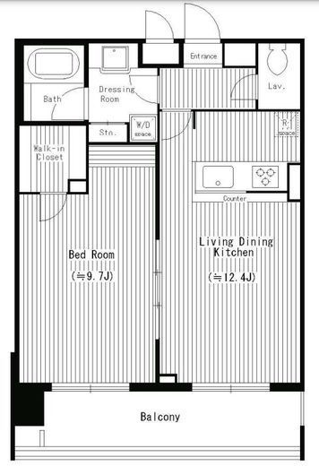 ルジャルダン横濱関内 907 間取り図