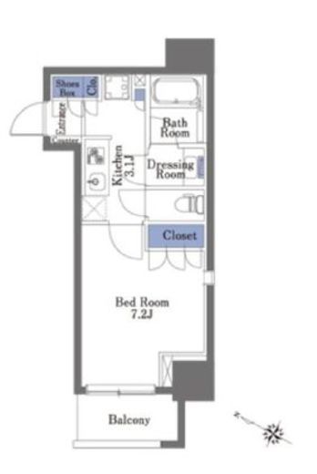 プライムメゾン神保町 1204 間取り図