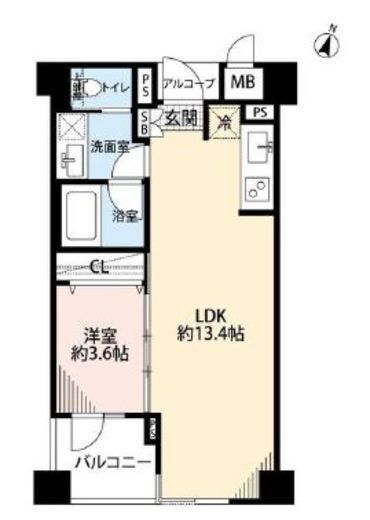ダイナシティ三宿 3階 間取り図