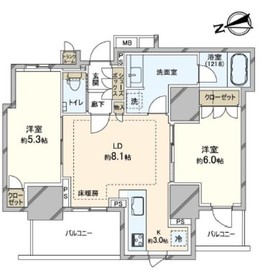 ザ・パークハウス上野レジデンス 7階 間取り図