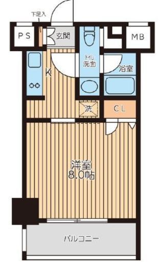 レジディア新横浜 1106 間取り図