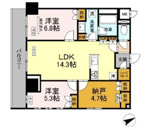 (仮称)中葛西5丁目プロジェクト 203 間取り図
