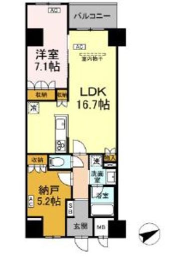 (仮称)中葛西5丁目プロジェクト 208 間取り図