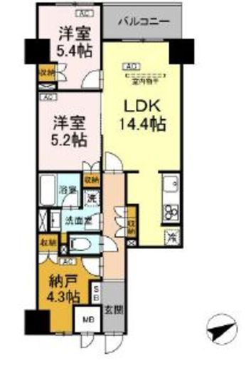 (仮称)中葛西5丁目プロジェクト 705 間取り図
