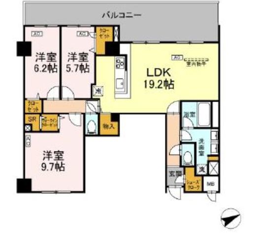 (仮称)中葛西5丁目プロジェクト 802 間取り図