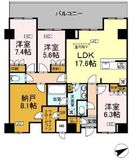 サンジョイアゼロ 804 間取り図