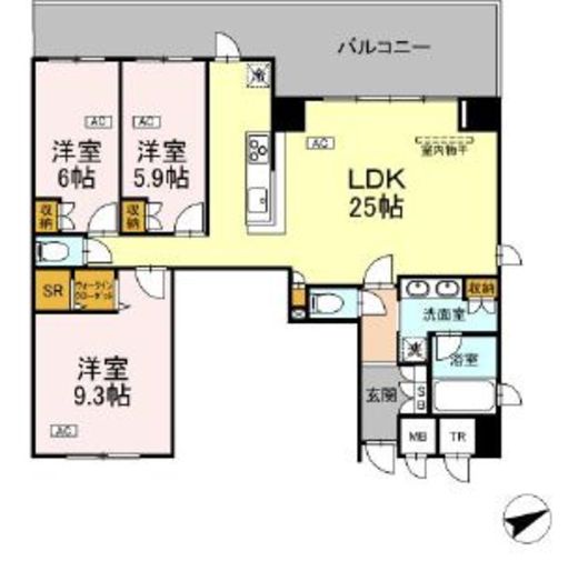 (仮称)中葛西5丁目プロジェクト 805 間取り図