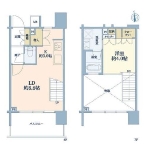 イクシア高津 6階 間取り図