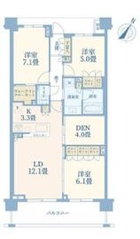 ブランズシティあざみ野 2階 間取り図