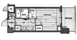 グランド・ガーラ西麻布 8階 間取り図