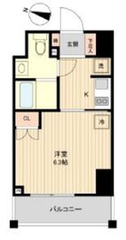 レノス新子安 410 間取り図