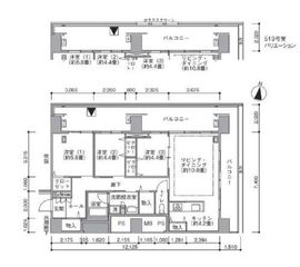 東雲キャナルコートCODAN 17-513 間取り図