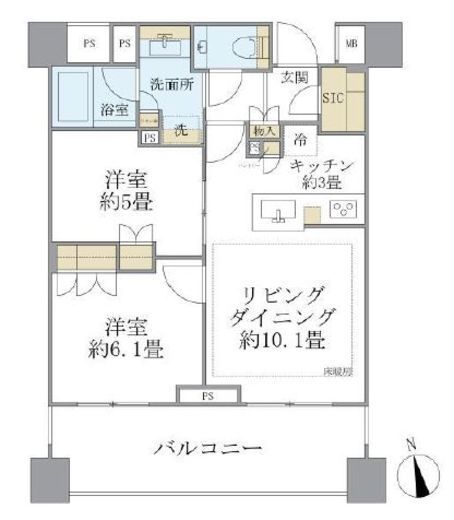 ブリリア目黒大橋 7階 間取り図