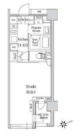 スタイリオ元住吉2 304 間取り図