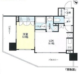 ライオンズアイル渋谷松濤 13階 間取り図