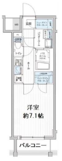 エステムプラザ東京ライズ 11階 間取り図
