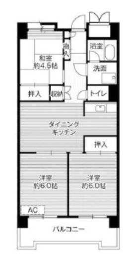 ビレッジハウス品川八潮タワー 1-423 間取り図