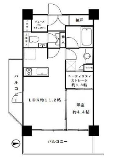 ブリリア四谷三丁目 13階 間取り図