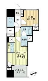 ライオンズミレス蔵前 10階 間取り図