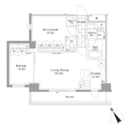 ザ・パークハビオ横浜山手 311 間取り図