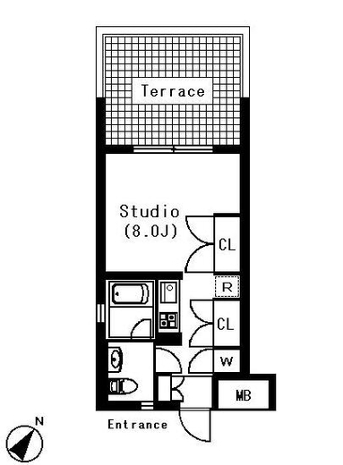 ラティエラ白金高輪 103 間取り図