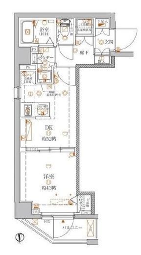 クレイシア本所吾妻橋 6階 間取り図