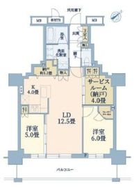 プラウドタワー平井 25階 間取り図