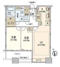 芝浦アイランド グローヴタワー 19階 間取り図