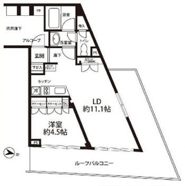 ピアース西麻布 6階 間取り図