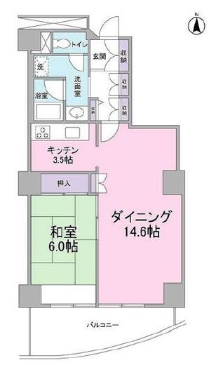 文京グリーンコートビュータワー本駒込 A101 間取り図