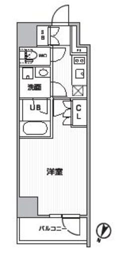 シーズンフラッツ新大塚 504 間取り図