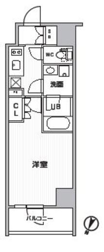 シーズンフラッツ新大塚 506 間取り図
