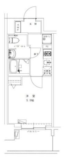 ジェノヴィア浅草Ⅶ 602 間取り図