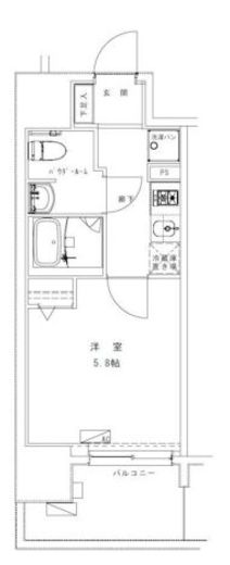 ジェノヴィア浅草Ⅶ 604 間取り図