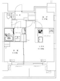 ジェノヴィア浅草Ⅶ 1301 間取り図