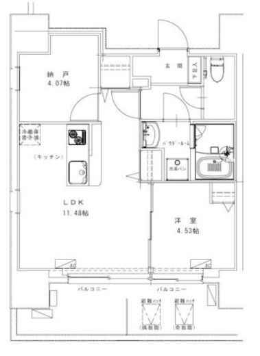 ジェノヴィア浅草Ⅶ 902 間取り図