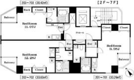 新橋アーバンコート 7階 間取り図
