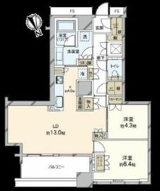 勝どきザ・タワー 30階 間取り図