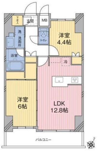 MODIER HATAGAYA (モディア幡ヶ谷) 4階 間取り図