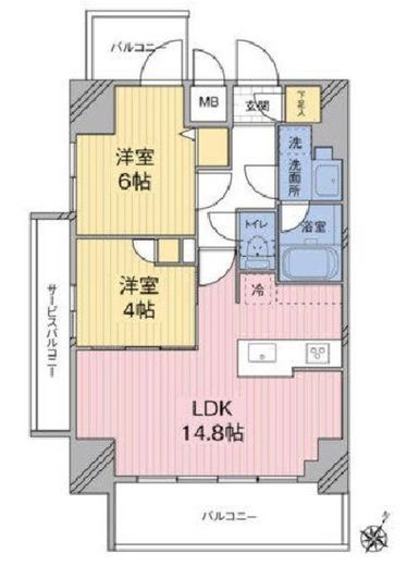 MODIER HATAGAYA (モディア幡ヶ谷) 6階 間取り図