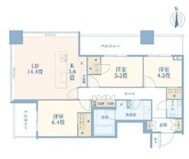WORLD TOWER RESIDENCE 17階 間取り図